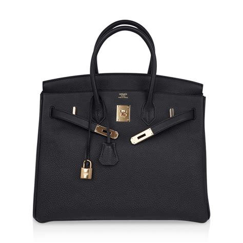 Hermes Birkin 35 Plomb (Off Black) Limited Edition Bag Togo.